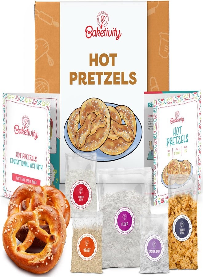 Baketivity Pretzel Making Kit - Real Cooking Set for Kids Ages 5-12+ with Recipe and Ingredients - Kids Baking Set for Girls & Boys - Great Gift for Family Bonding - Image 1